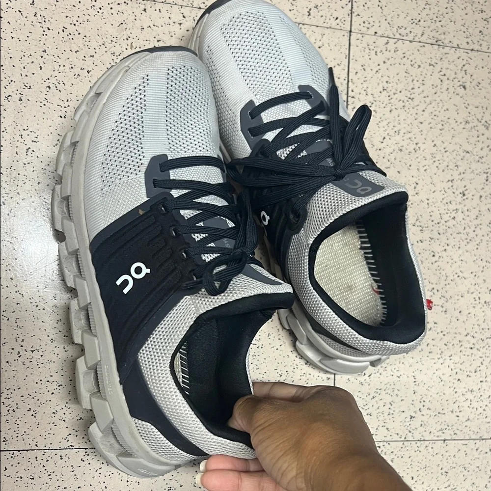 On Women's Black and Gray Athletic Sneakers - Picture 1 of 11